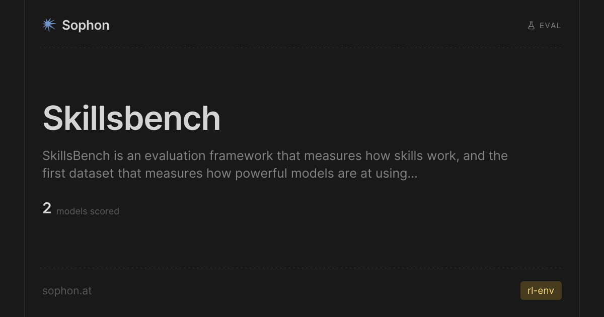 Skillsbench · Sophon