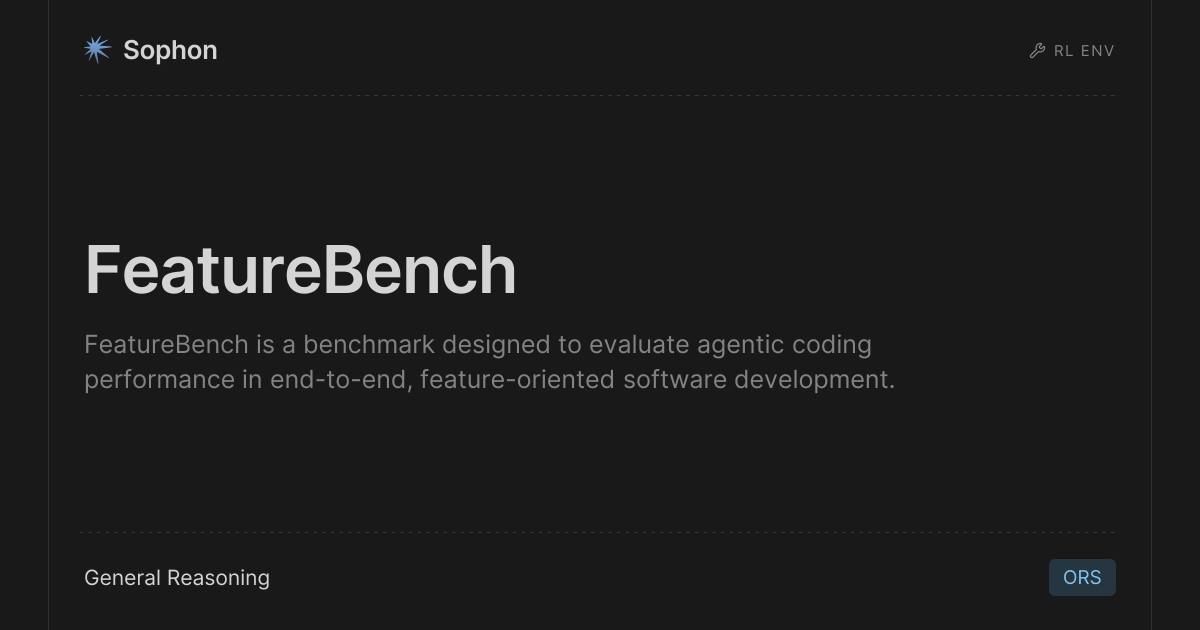FeatureBench by General Reasoning · Sophon