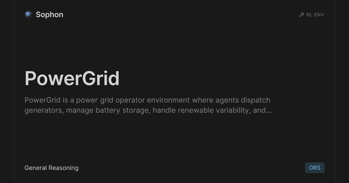 PowerGrid by General Reasoning · Sophon
